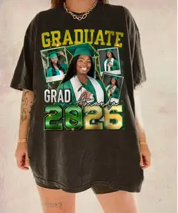 Personalized Senior 2026 Photo Shirt, Custom Graduate Collage Tee with Name Pictures, High School Graduation Gift, Proud Family Grad Top