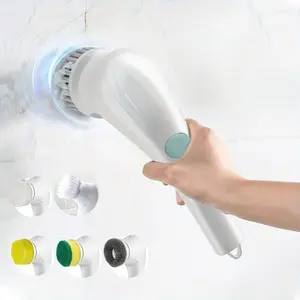 Multifunctional Electric Rotating Brush Cleaner, Rechargeable Cleaning Set with USB Charging, Medium Hardness, Home Use