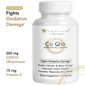 Tashreef CoQ10 200 mg Ubiquinone Softgels - Heart & Energy Support for Men & Women, Antioxidant Supplement with 15 mg Vitamin E, Non-GMO, Gluten-Free, Halal-Certified