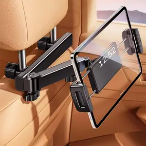 Tablet Holder for Car Headrest Mount iPad Backseat Foldable Back Seat Stand Compatible 5.1-15.6'' Phones Tablets, Road Travel Essentials for Kids Accessories
