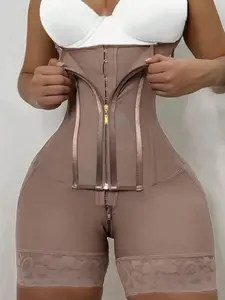 1 Count Women's Hight Waist Shapewear Bottoms, Fajas, High Waist Shaping, Butt Lifting & Tummy Control Shaper Shorts, Tight-Fitting Panties, Body Shaper With Zipper&HooksClosure, Suitable For Daily Wear & gym