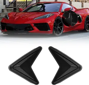 Car Door Edge Guards,Car Driver Side Entrance Corner Protector Pads Compatible with Corvette C Stingray Z Z     ,Middle Protrusion,VShaped AntiCollision (Black)