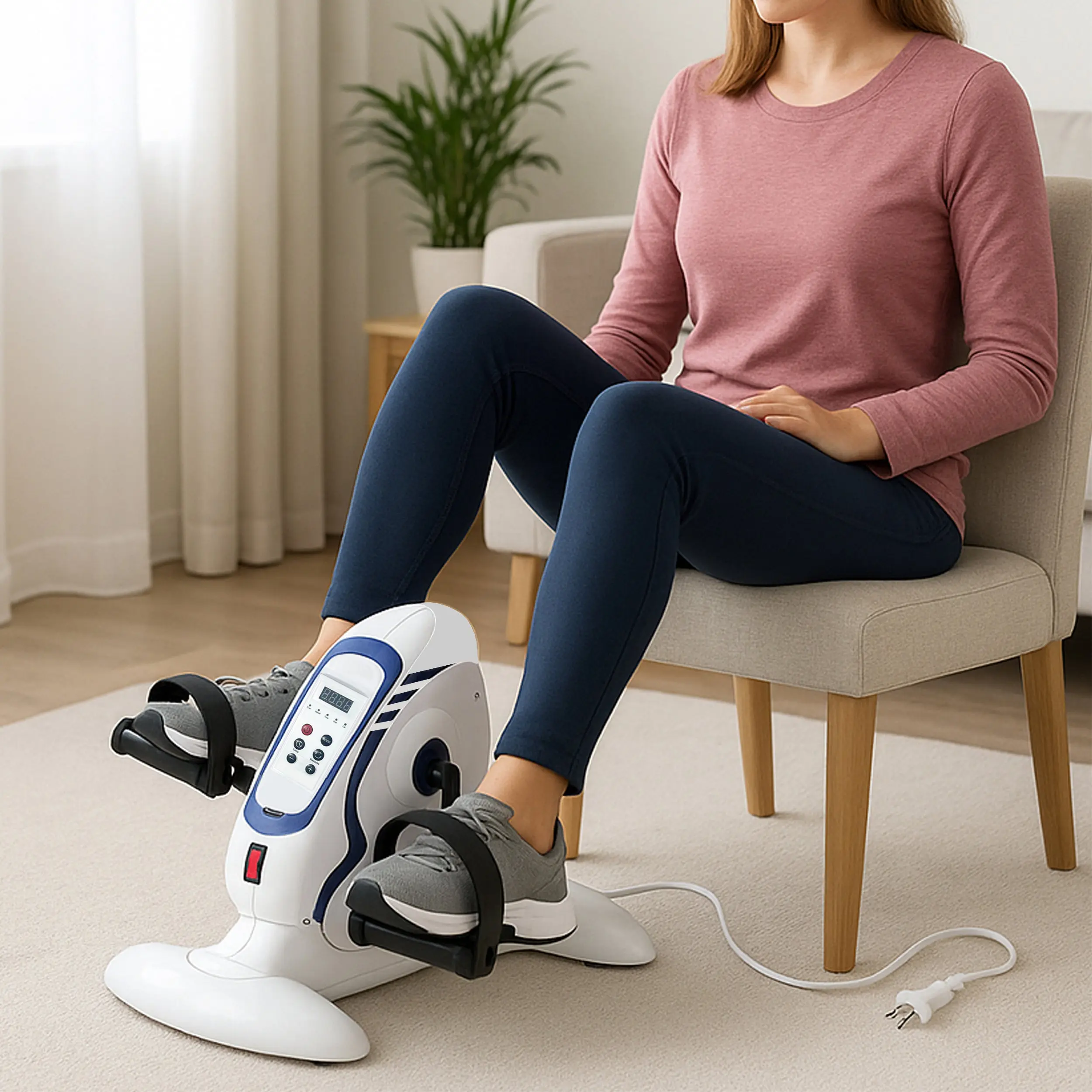 BetaFlex Motorized Smart Pedal Exerciser with Tailored Workouts and Real-Time Performance Tracking