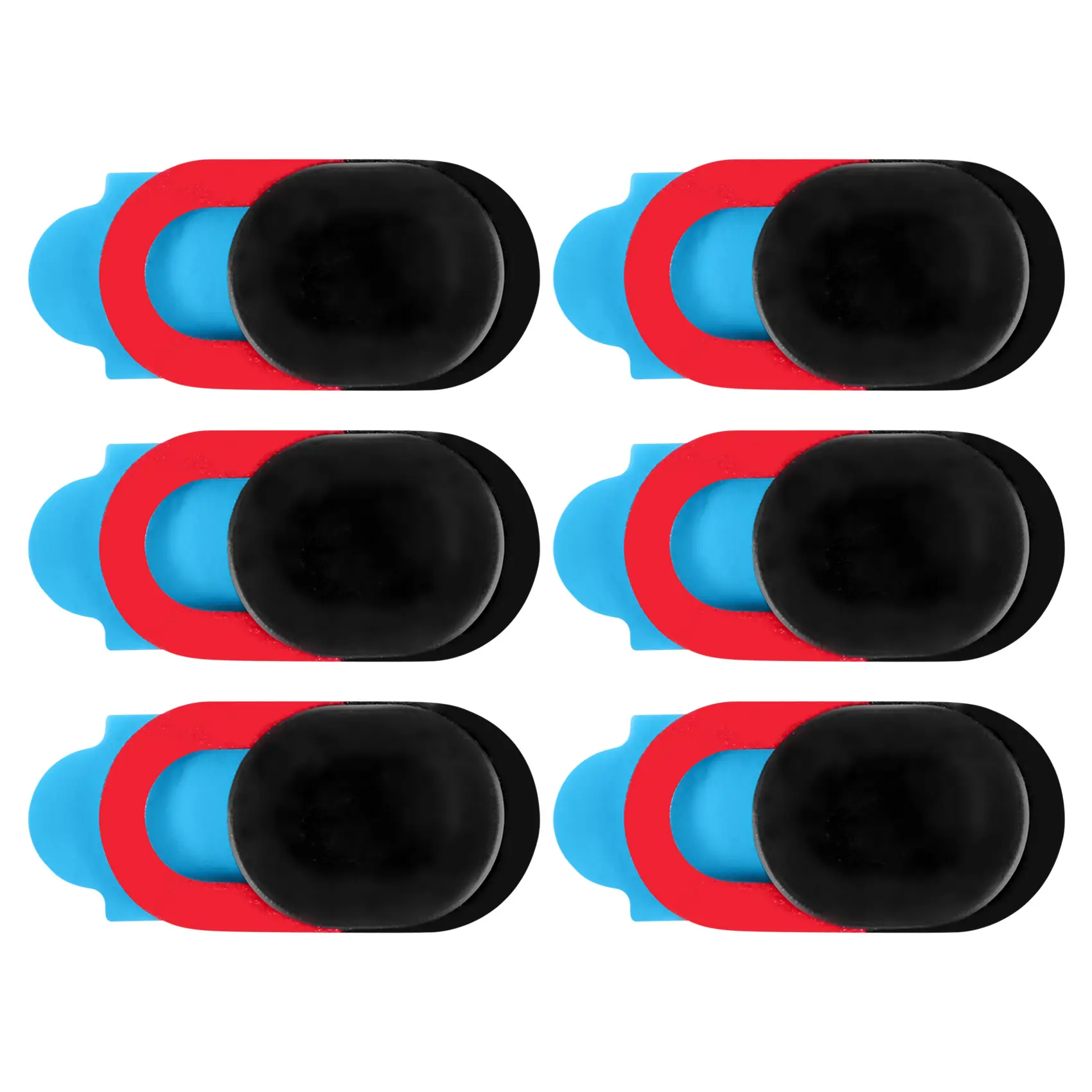 6-Piece Durable ABS Plastic Webcam Cover Slides, 0.027" Thick Digital Lens Privacy Protectors with Super Sturdy Adhesive, Installation-Friendly for Premium Macbooks, Laptops, Tablets, All-In-1 Desktops