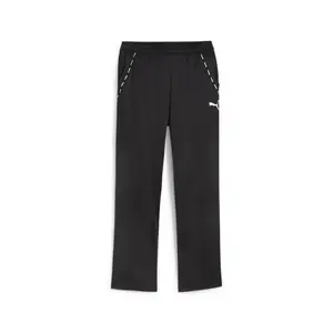 PUMA Mens Fit Taped Pwrfleece Lite Joggers Training Casual Drawstring - Black