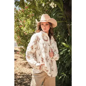 Western Printed Quilted Shacket