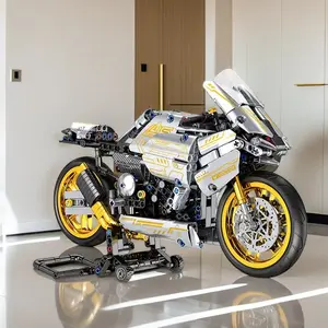 2415 pieces, 2025 new platinum mixed color motorcycle building blocks model toy, collection and display set for motorcycle enthusiasts, perfect holiday gift for individuals aged 14 and above, including young adults and adults.