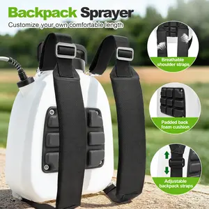 3.2 Gallon Battery Powered Backpack Sprayer, Upgraded Electric Back Pack Sprayer with 3 Spray Speed, Battery Indicator, Rechargeable Handle, 41" Telescopic Wand, 5 Mist Nozzles, for Lawn and Garden
