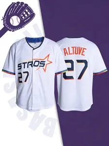 Baseball Jersey No. 27 Sports Shirt, Quick-Dry Short Sleeve, High-Quality Experience, Casual Loose Fit, Spring & Fall