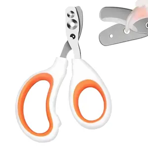 Newly Upgraded Design Cat&Dog Nail Clipper with 2mm&4mm Circular Holes Non-slip Handle High-Quality Stainless Steel Professional Paw Trimmer for Pets