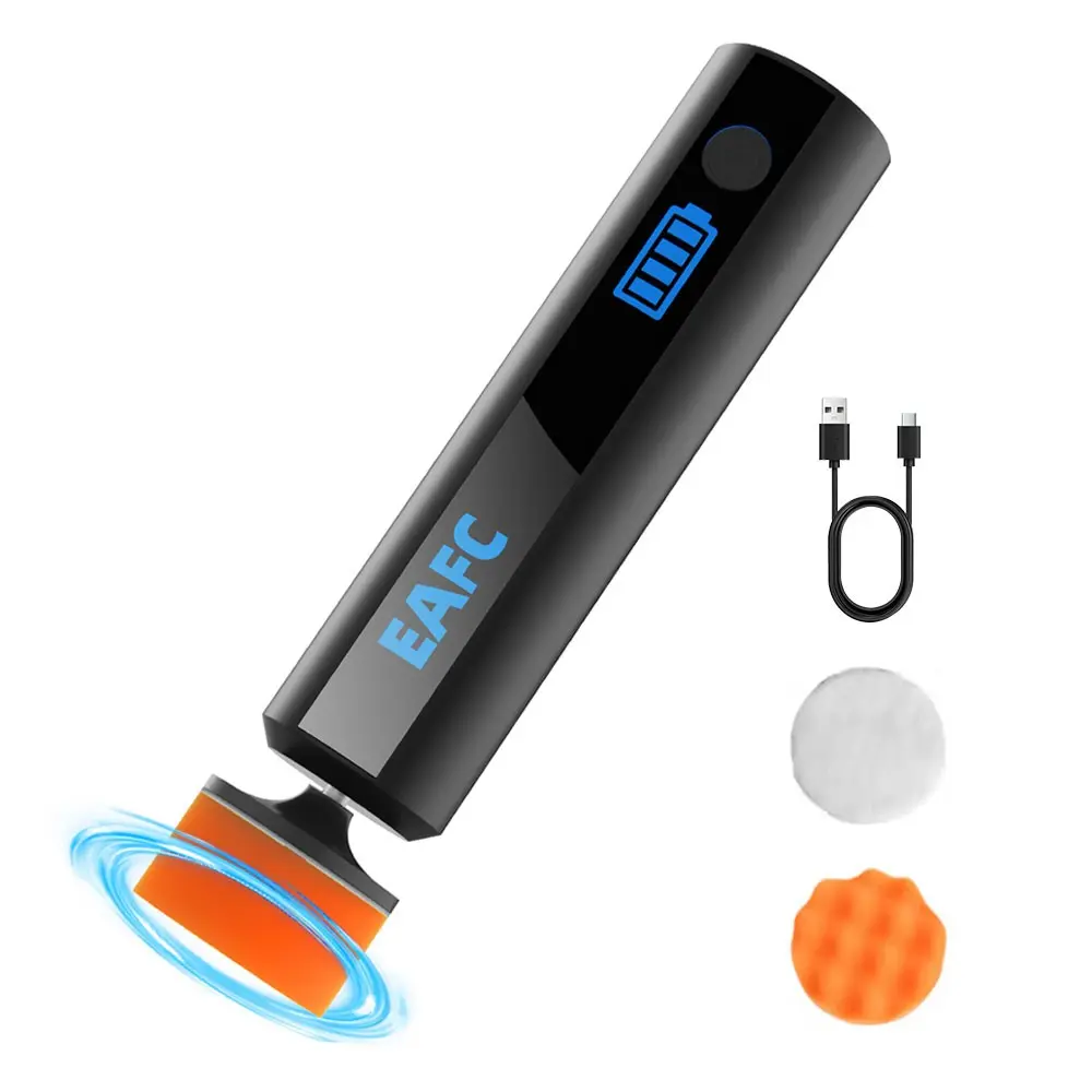 Car Detail Polishing Machine, Mini Wax Polisher, USB Rechargeable Wireless Car Paint Scratch Remover, Windshield Oil Film Remover, Car Polisher Tool, Automotive