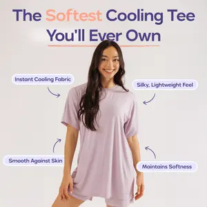Mellow Sleep | Cooling DreamTee, Cooling Pajama, Breathable Summer Sleepwear & Cooling Loungewear, MellowSoft Stretch Fabric