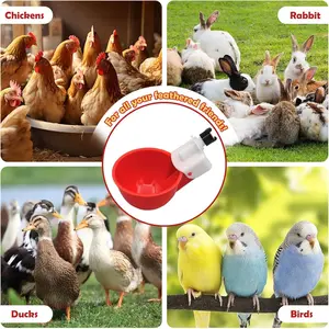 Chicken Watering Cups, Chicken Drinking Fountain, Automatic Drinking Bowl, for Chicken, Duck, Pigeons, Goose, Chicken Farming Equipment