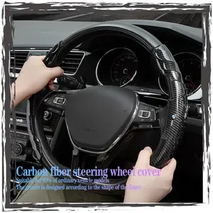 Carbon fiber steering wheel cover for car supplies  For BMW E46 E39 E90 E60 E36 F30 F10 E34 E30 F20 E92 M3 M4 M5 X5 X6