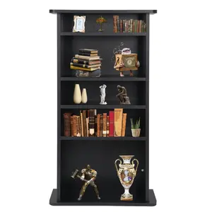 Segawe Multimedia Cabinet CD/ DVD Media Storage Cabinet Shelf Organizer Stand Black