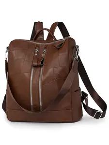 New Vintage Patchwork Texture Multi-Purpose Backpack Versatile Carry-All Backpack with Multiple Wearing Styles Ideal for Daily Commutes and Short Trips Perfect Everyday Companion Bag Crossbody Backpack Purse