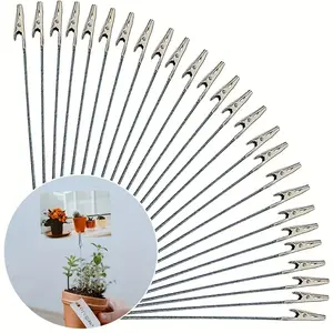 10pcs Metal Steel Wire Long-Tailed Alligator Clips, Cube & Sticky Note Holders, Ideal for DIY Cards, Photos, Memos, Weddings, Parties