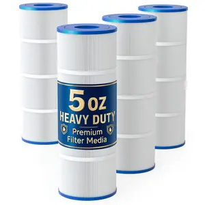 Upgraded 5oz CCP320 Pool Filter Cartridges, Compatible with Pentair Clean & Clear Plus 320 (#160340), Replaces OEM 178580, R173573, Pleatco PCC80, 4-Pack, 320 Sq.Ft Total, Premium Media
