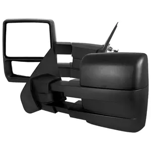 2004-2014 Ford F-150 Black Manual Adjustable & Extendable Telescopic Towing Mirrors