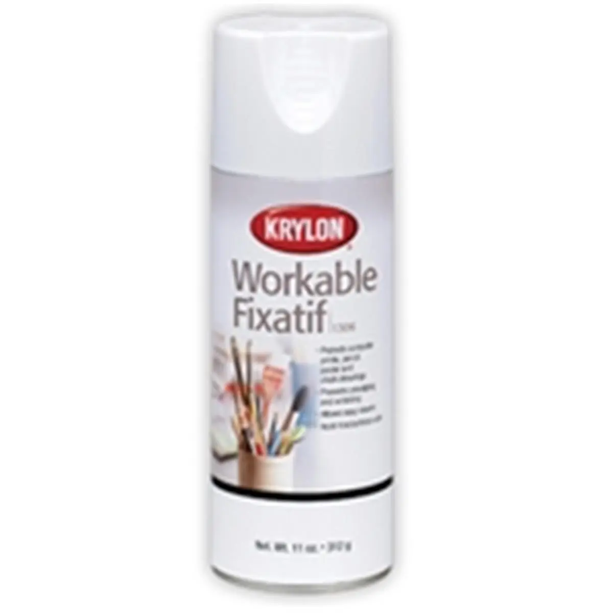 Krylon Workable Fixatif Varnish Spray, 11 oz, for Artwork Preservation with Pencil, Ceramic, Pastel, Wicker, India Ink Projects