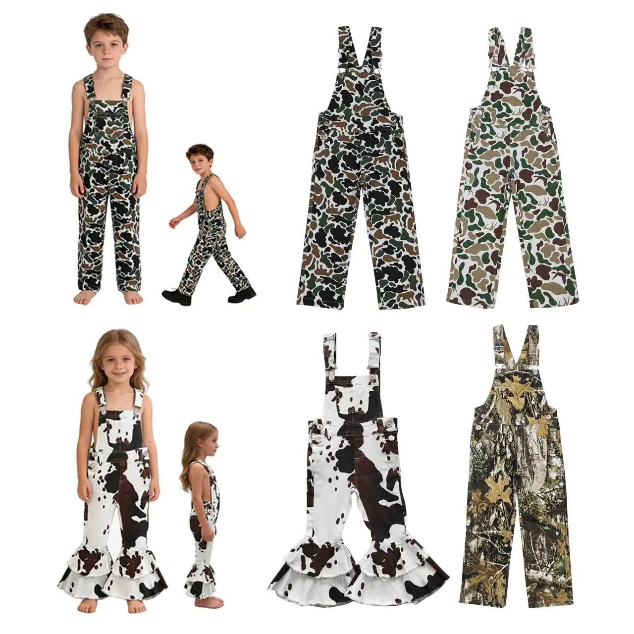 Cocokids Toddler Boy's Summer Camo Denim Jumpsuit - Hunting Overalls, Baby Boy Clothes for Little Adventurers