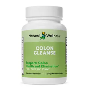 Natural Wellness Colon Cleanse - 60 Vegetarian Capsules - Supports Healthy Intestinal Function & Regularity - Made in the US - Non-GMO & Gluten Free - Healthcare