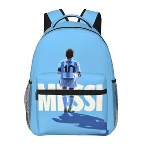 Trendy Soccer2026 Backpack Large Capacity 2026 World Football Commuter Bag for Outdoor Hiking Business, Cartoon Casual Argentine Player Laptop Daypack for Men Women & Gift Giving