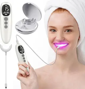 Red & Blue Light Therapy Gum Care Device with 18 Laser Diodes for Daily Gum & Teeth Care with Storage Case At-Home Treatment for Healthier Oral Health