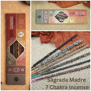 Sagrada Madre Seven Chakras Handmade Incense Sticks - Natural incense for Meditation and Spiritual Use Scented