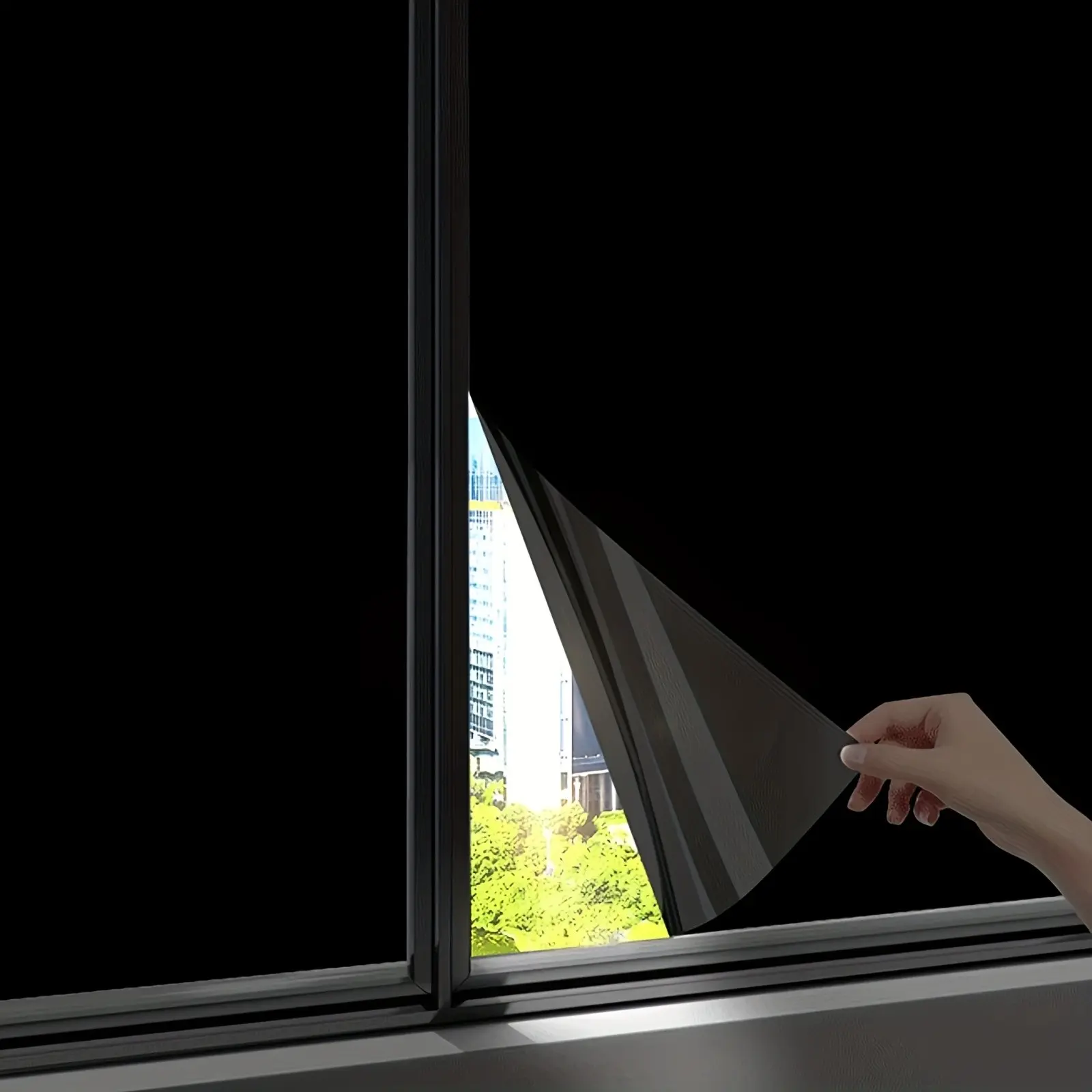 1 Roll 100% Blackout Privacy Window Film, Window Privacy Films, Anti-UV & Thermal Insulation, Scratch-Resistant, Easy Install, All-Season Window Tint for Home & Office