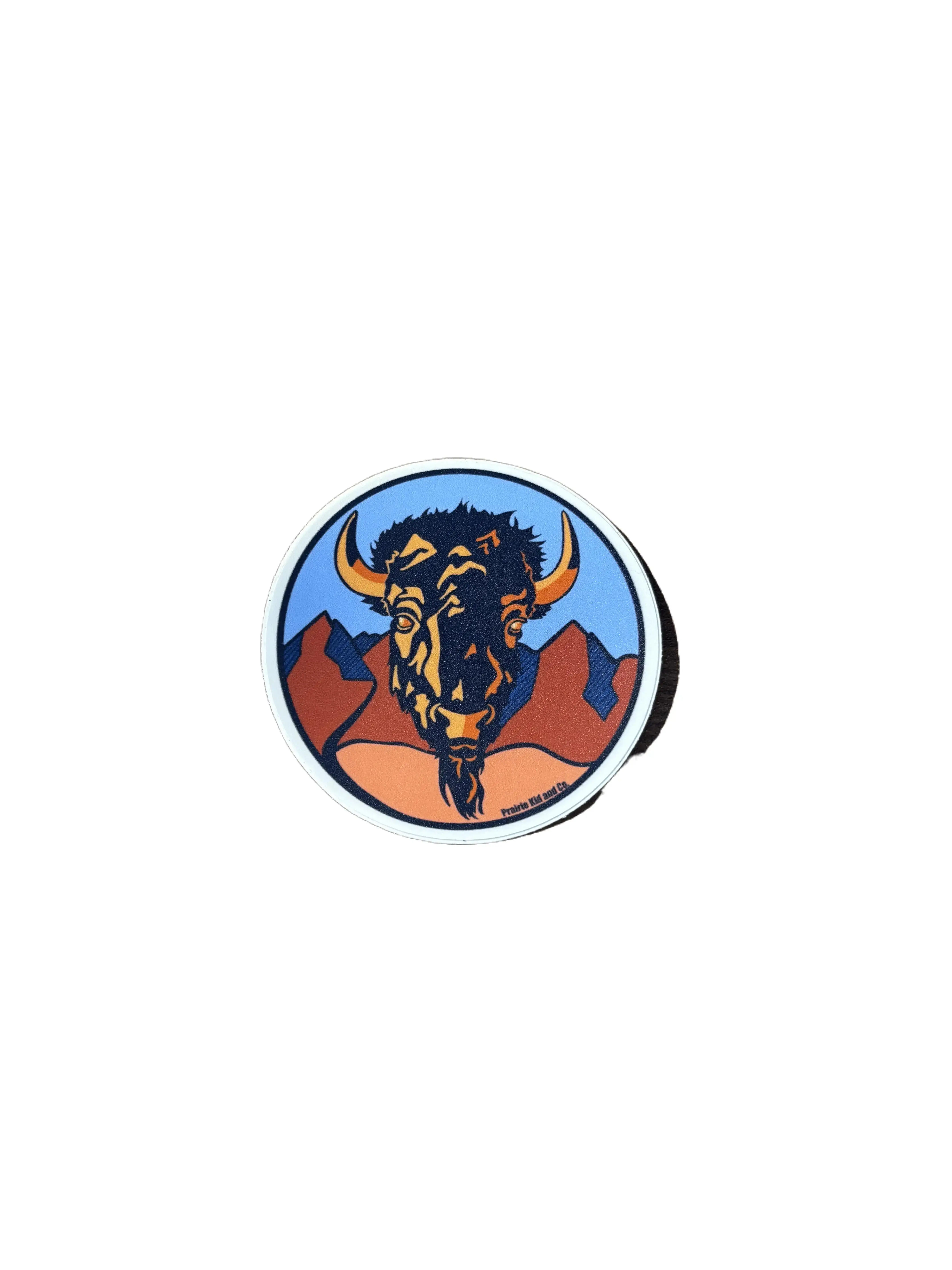 2.5 in Bison with Mountains Sticker