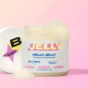 Butter'd Bodycare Helly Jelly Skin Jelly - Moisturizing, Hydrating, Non-Petroleum Jelly with Natural Castor Oil for Dry Skin Care