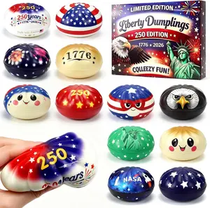 250th Anniversary Squishy Toys,  Sensory Stress Relief Squishies, Soft TPR Material, Anxiety Relief, Surprise Unboxing, Perfect Gift Choice