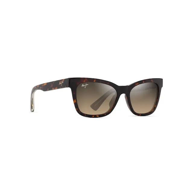 Maui Jim Hiwahiwa Sunglasses HS689-10 Shiny Dark Havana Frame HCL Bronze Lenses