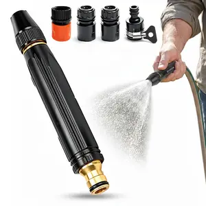 Adjustable Metal Nozzle Garden Hose Sprinkler,Heavy Duty Adjustable Twist Hose Nozzle Jet Sweeper Nozzle,  Powerful High-Pressure Home Car Wash & Garden Sprayer
