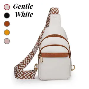 Small Sling Backpack for Women, Chest Bag Daypack Crossbody for Travel Sport Running Hiking White