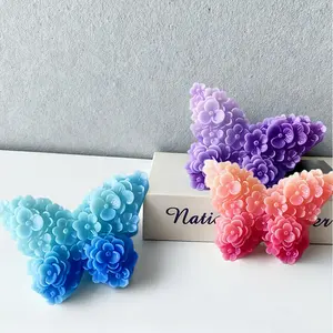 1pc 3D Butterfly Silicone Mold, Silicone Molds For Crafts, Floral Design, Suitable for Candles, Resin, Holiday Decorations, Jewelry Casting, Home Decorations, Ideal for Valentine'S Day and Mother'S Day Gifts, Handmade Crafts