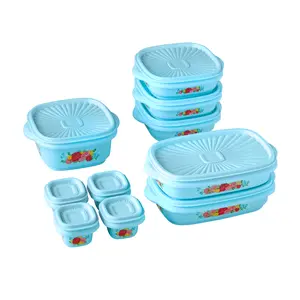 20-Piece Plastic Food Storage Container Variety Set, Sweet Rose Airtight Kitchen