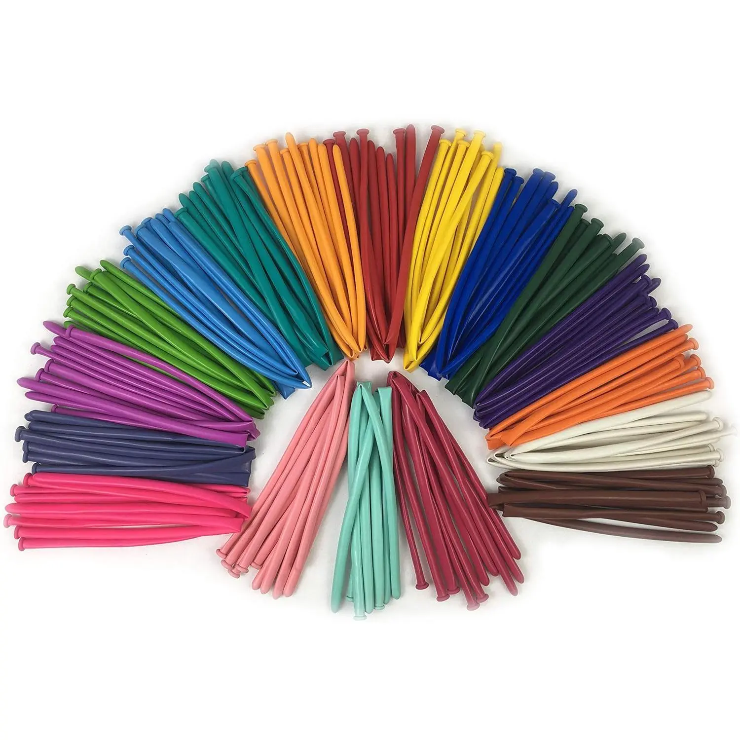 260Q Long Twist Latex Balloons (100 Pack) with Pump, Thickened Wall Colorful Mix Balloon Party Supplies for Animal Crafts, Graduation Party Decorations