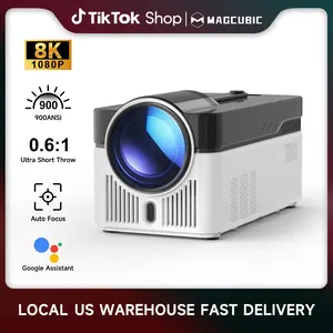 [US warehouse] Magcubic HY450 900ANSI Projector Ultra Short Throw 8K Decode Native 1080P Auto Offset Electronic Focus Dual WiFi6 BT5.4 Allwinner H716 Built-in Dual 5W HiFi Speakers 32G High Performance Home Cinema Summervibes