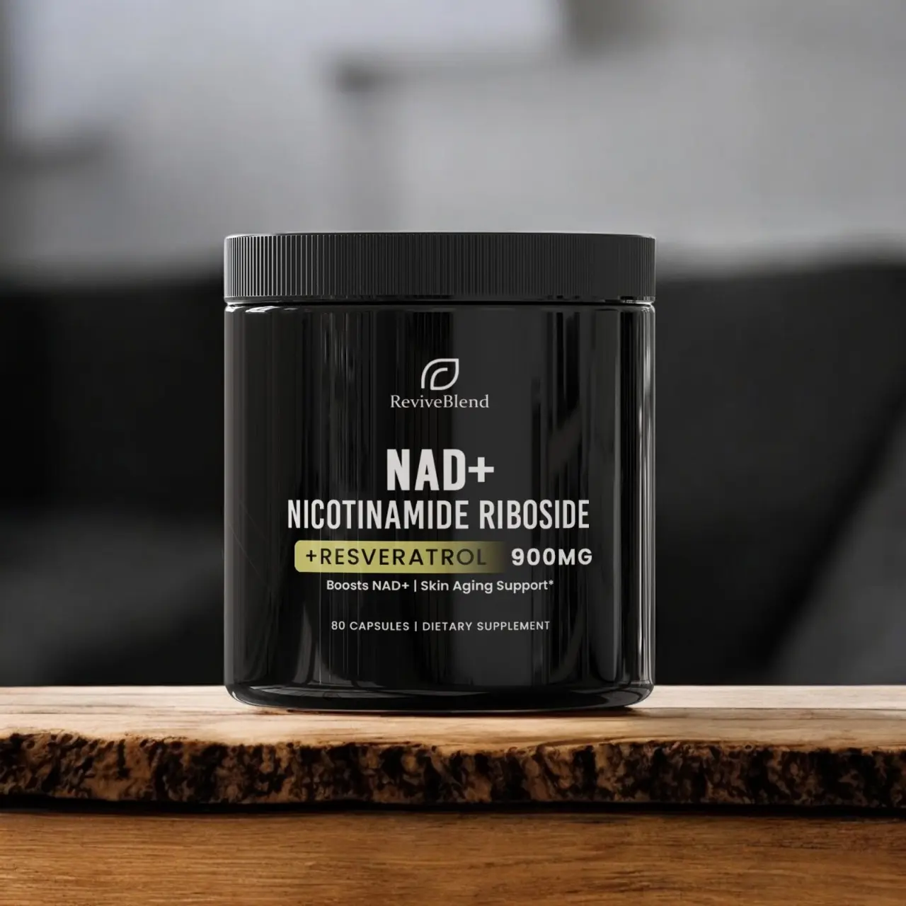 NAD+ Booster with Nicotinamide Riboside & Resveratrol 900mg Anti-Aging & Skin Support 80 Capsules