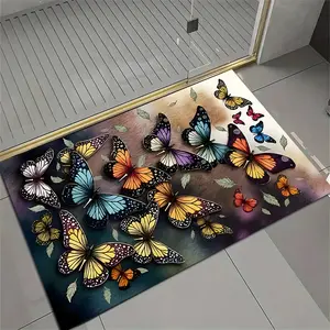 1PC Watercolor Style Bathroom Mats, anti-slip bathroom mats, soft and comfortable bathroom floor mats, bathroom decorations, kitchen carpets, suitable for laundry rooms, bedrooms, shower rooms, indoor mats, Water Absorbent Mat etc