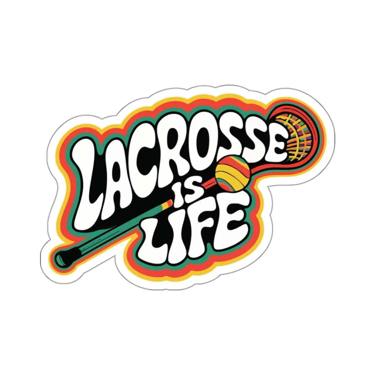 Lacrosse is Life Sticker