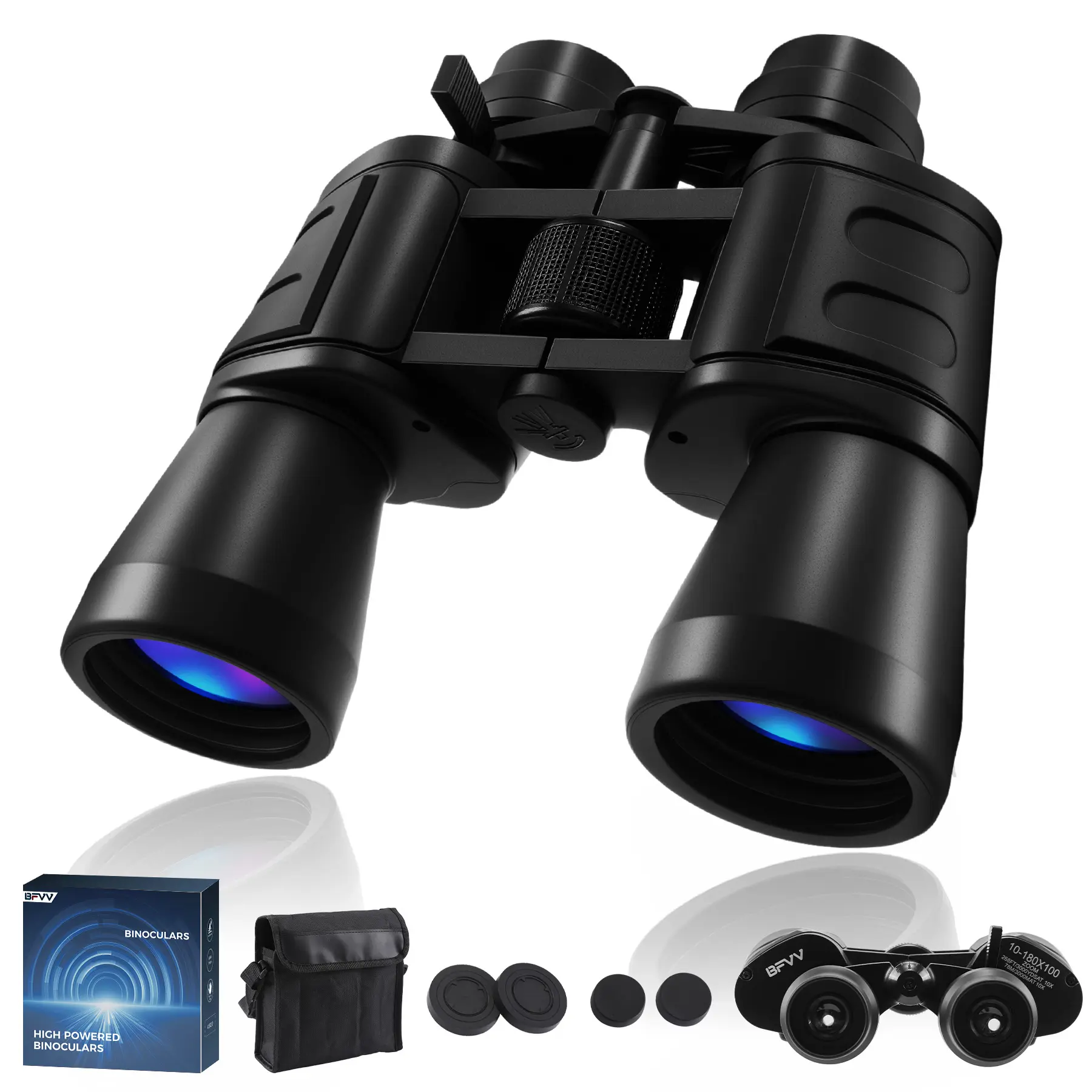 8-16X 50mm BK4 Prism Low Light Night Vision Binoculars, Waterproof Fog-Proof Nitrogen Purged HD Multi-Layer Green Lens Coating Metal Barrel Body for Bird Watching Live Concerts Sporting Events Outdoor Sightseeing Travel Wildlife Watching
