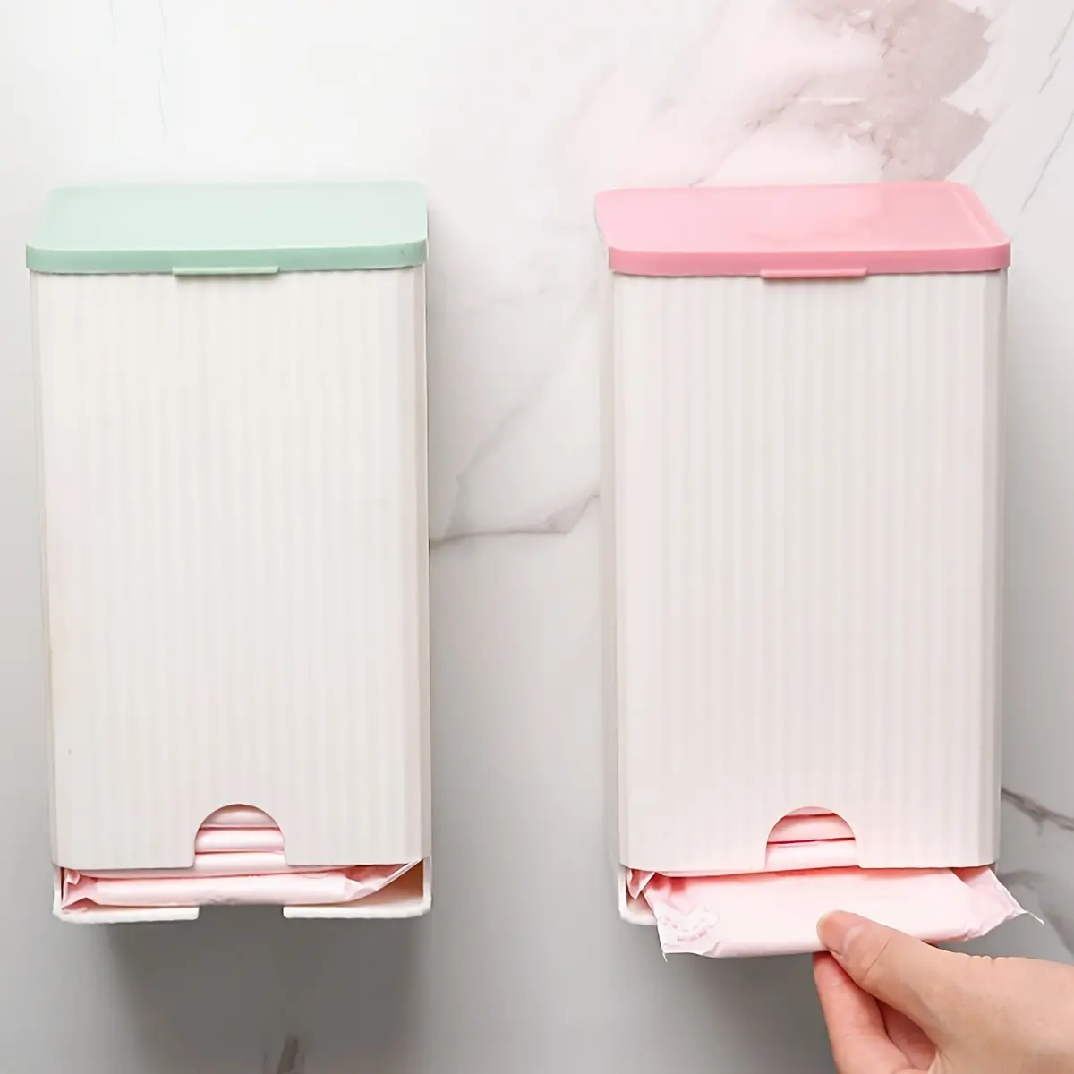 Wall-Mounted Sanitary Napkin Storage Box, No-Drill Bathroom Organizer, Home Use Pull-Out Storage Box, 1 Piece, Space-Saving Design, Bathroom Organizer Supplies, Bathroom Organizing Accessories, Bathroom Organization