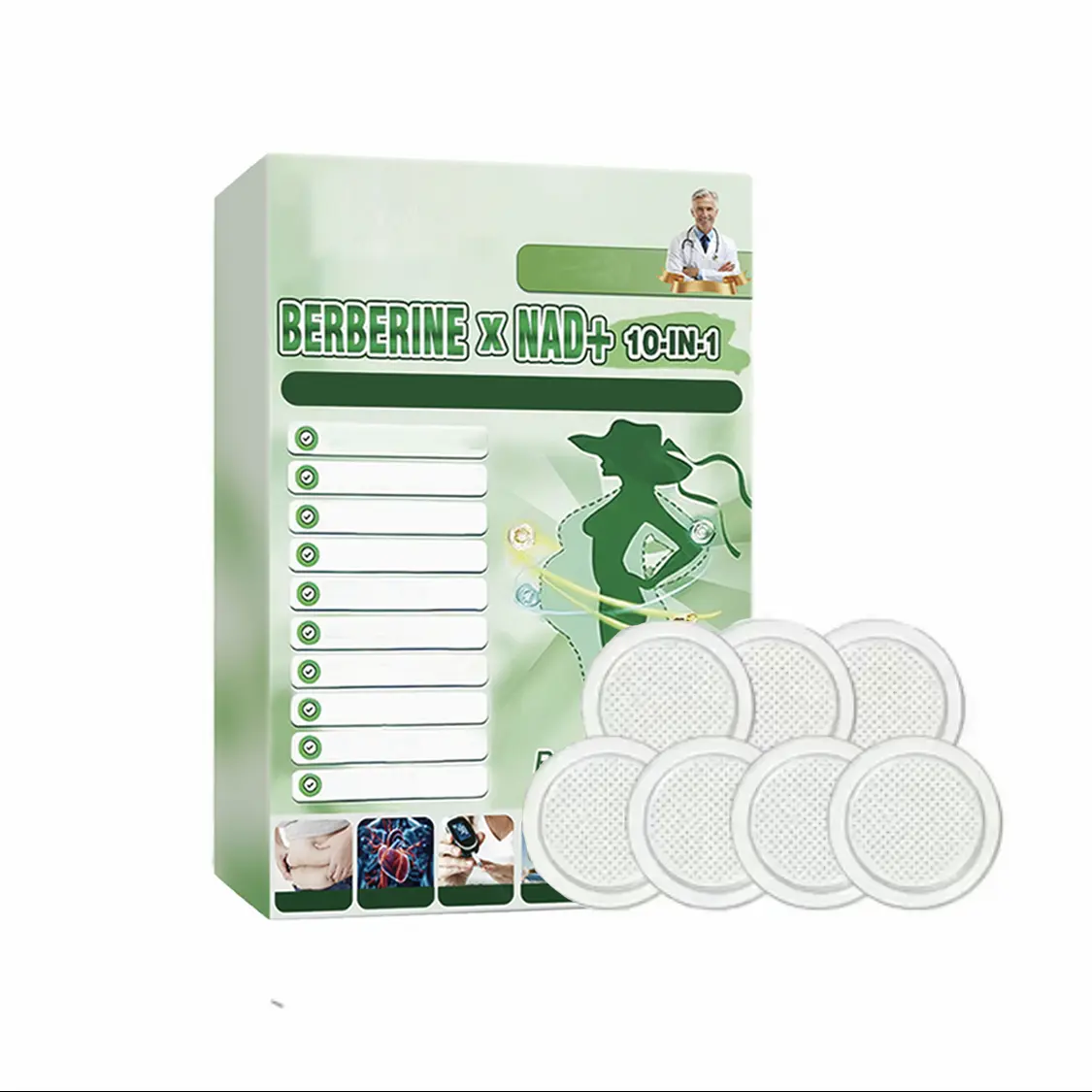 Moringa 10-in-1 Microdarts Patchs,7 pcs Gentle Firming Face Mask for Adults, Advanced Formula for Radiant Skin, All SkinTypes