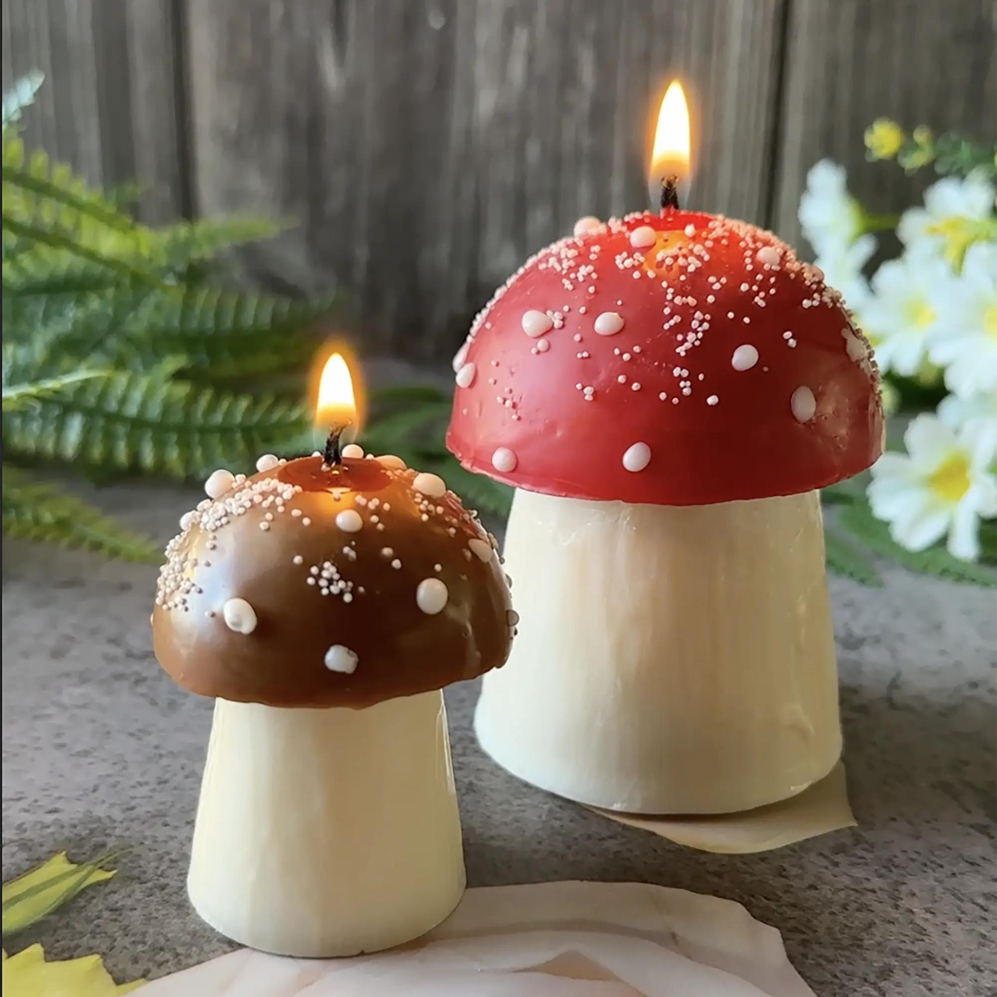 Lumiine Mushroom Candle Soy Wax Scented Handmade Candle Unique Gift