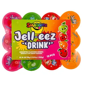 Smackeez Jell-eez Drink Beverage with Assorted Flavors 12 PCS 31.74 oz Variety Pack