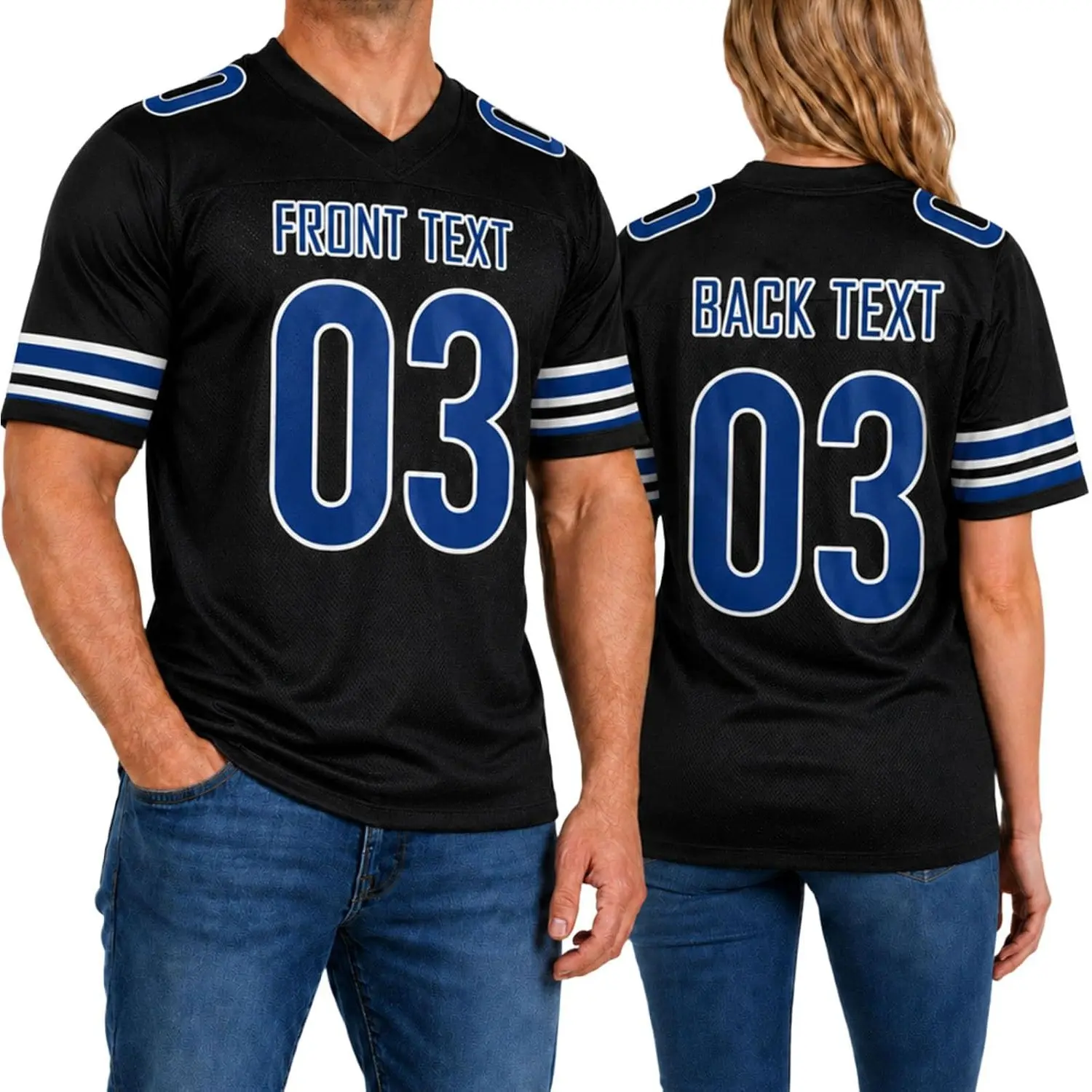 Men's Custom Mesh Fabric Football Jersey - [XXS-7XL], Personalized Name/Number/Logo, Breathable Lightweight Unisex Sports Jersey Tee for Athletic Use, Breathable Jersey