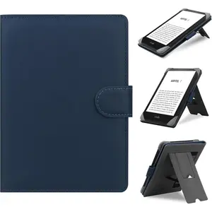 Universal Case Compatible with 6"-6.8" Kobo/Pocketbook/Tolino/ E-Book eReader Kindle Paperwhite/Kobo Clara /Kobo Clara 2E Leather Stand Cover for 6-6.8'' E-Book eReader,Navy